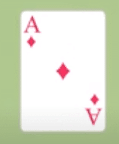 Eksempel som viser at ess kan telle som 1 eller 11 i blackjack
