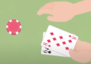 Blackjackhånd der spilleren velger å trekke et nytt kort