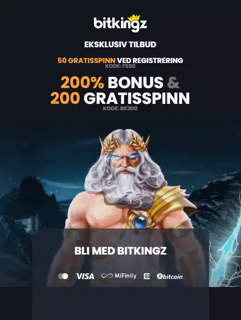 Bonus uten innskudd hos BitKingz Casino