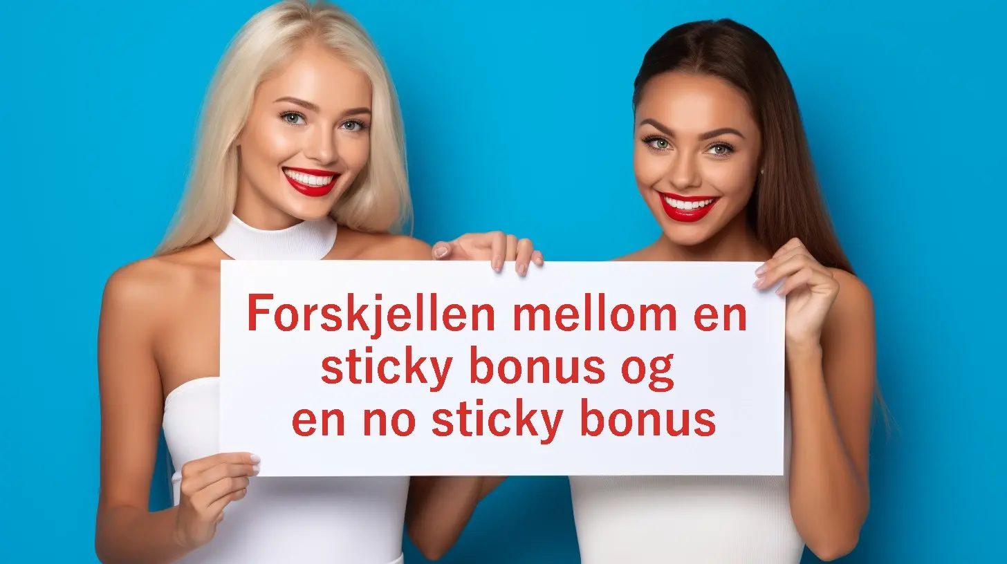Sammenligning av sticky og no-sticky bonus