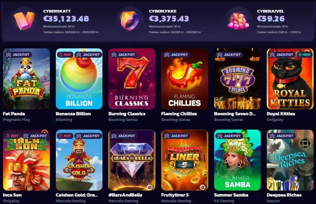 Jackpot spill 21bit