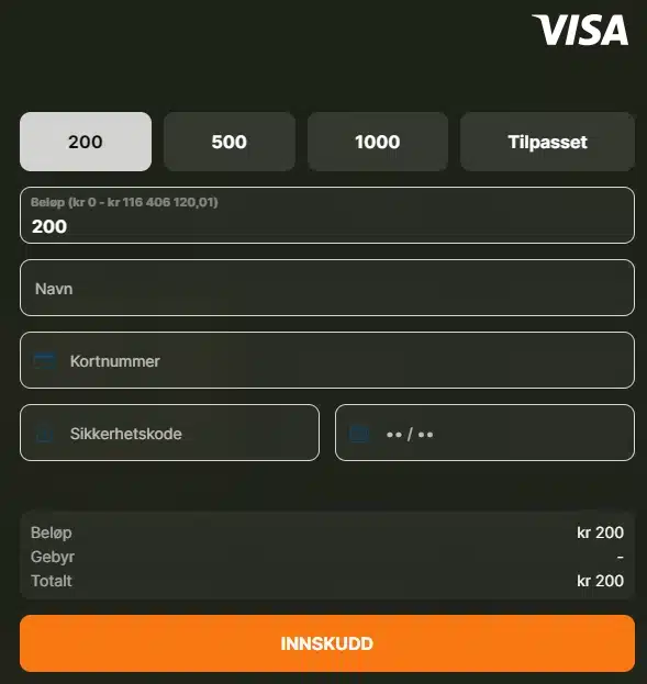  Cashwin Casino Gebyrfrie VISA innskudd