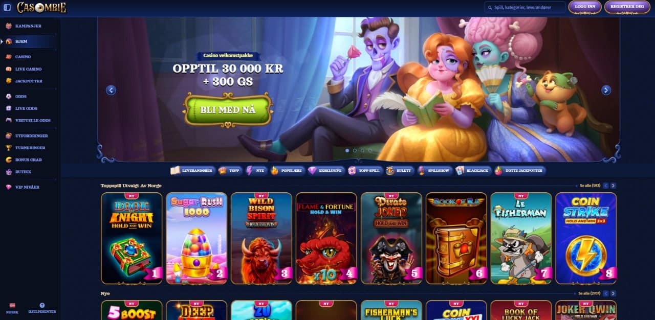 Casombie Casino forside