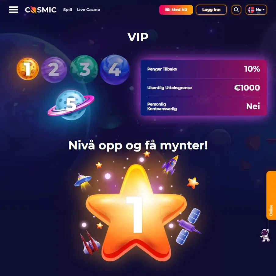 Cosmic-Slot-Casino-Lojalitetsprogram
