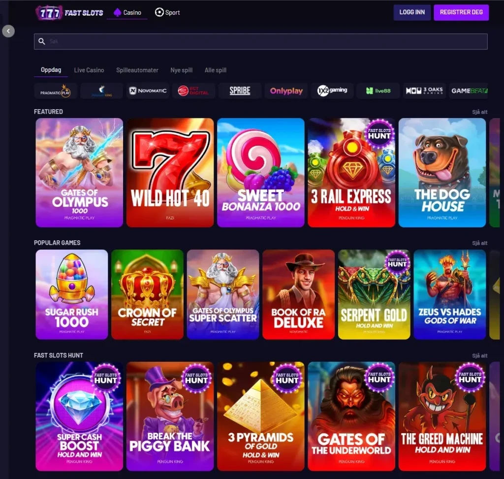 Fastslots Casino Spilleautomater