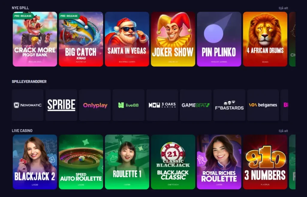 Fastslots Casino Spillutvalg