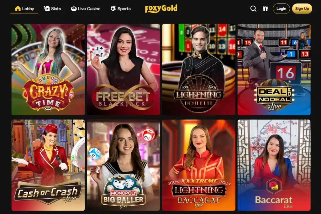 FoxyGold Casino Livespill