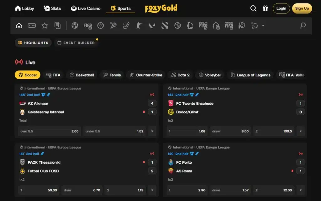 FoxyGold Casino Odds og tipping