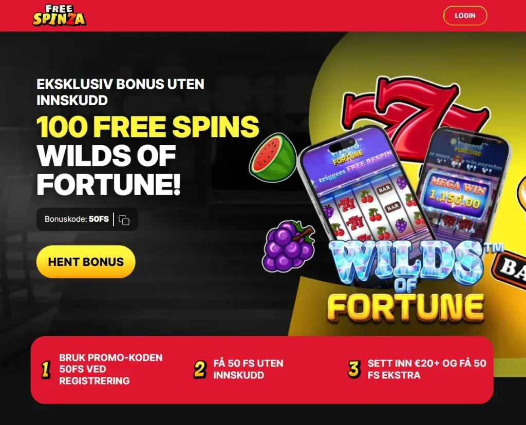 Freespinza Casino Bonus ved registrering