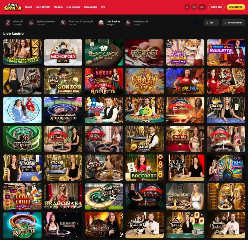 Freespinza Casino Live casino