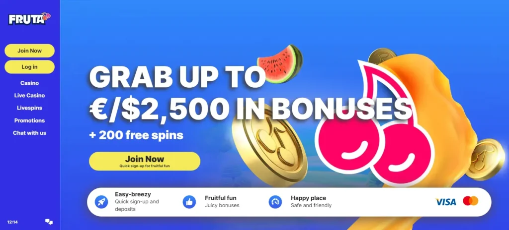 Fruta Casino forside