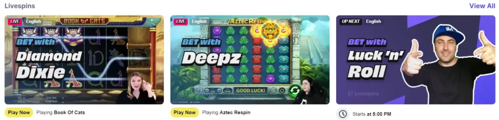 Live pin fruta casino