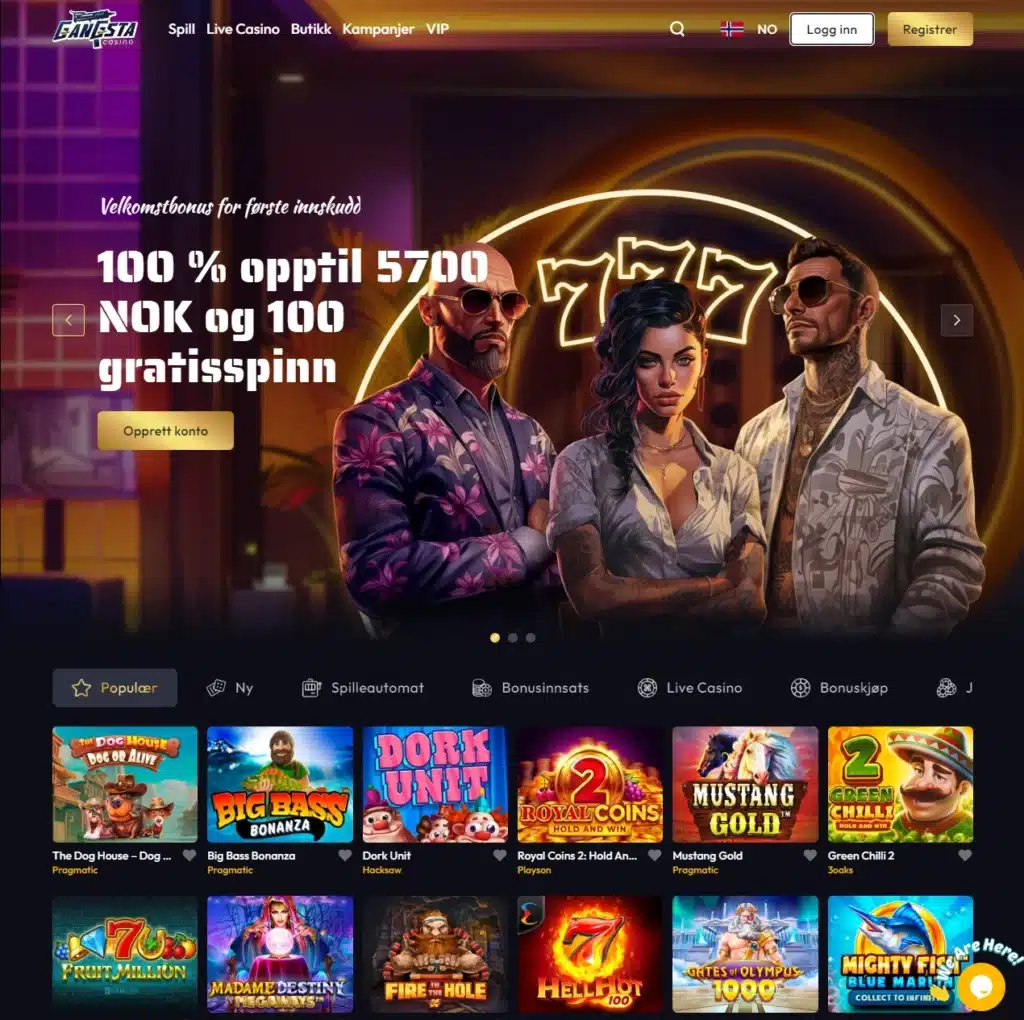 Gangsta Casino forside
