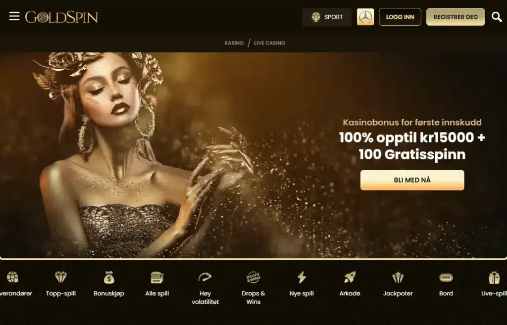 Goldspin Casino forside
