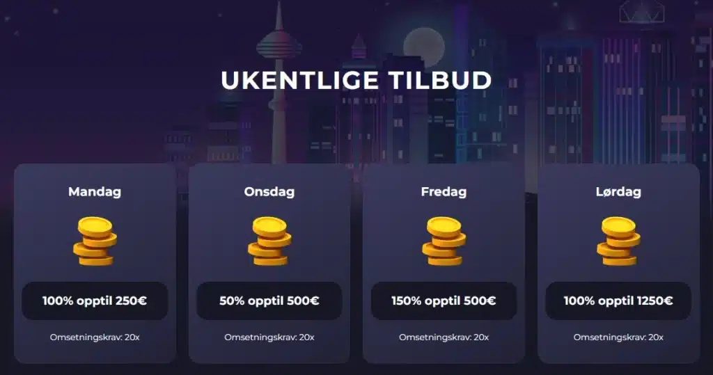 Gxmble Casino ukentlige bonustilbud