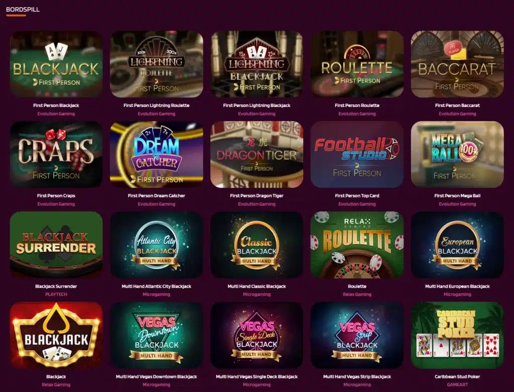HappySpins Casino Bordspill