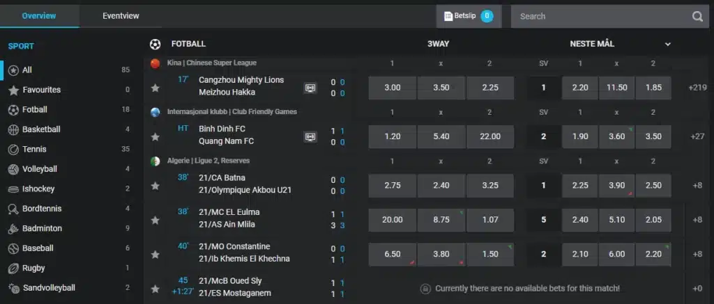 Hey casino norske sportsbetting live