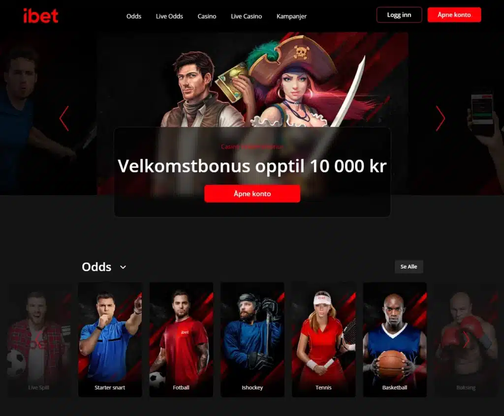 iBet Casino forside