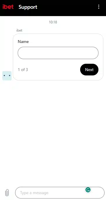 iBet Kundeservice, livechat