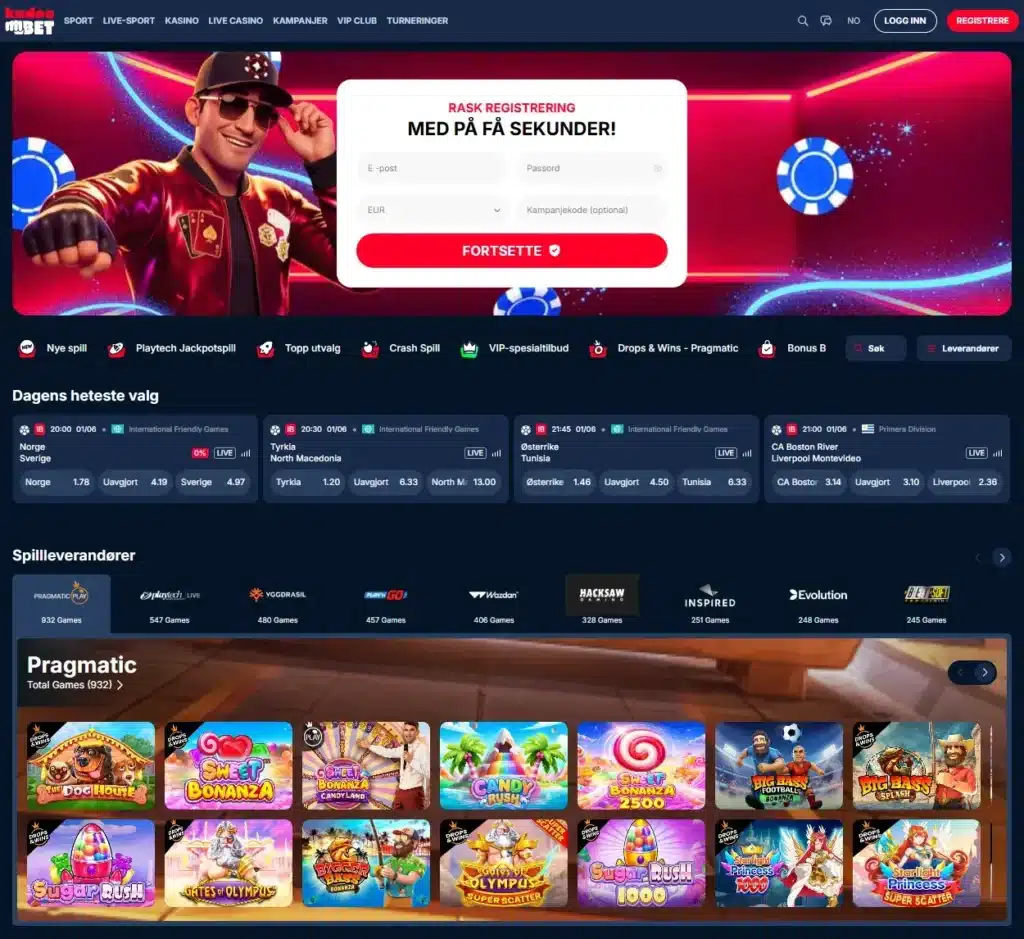 KudosBet forside