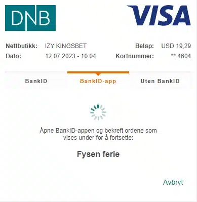 Innskudd med VISA hos Lucky7 Casino. Verifiser trygt med din bankid. 