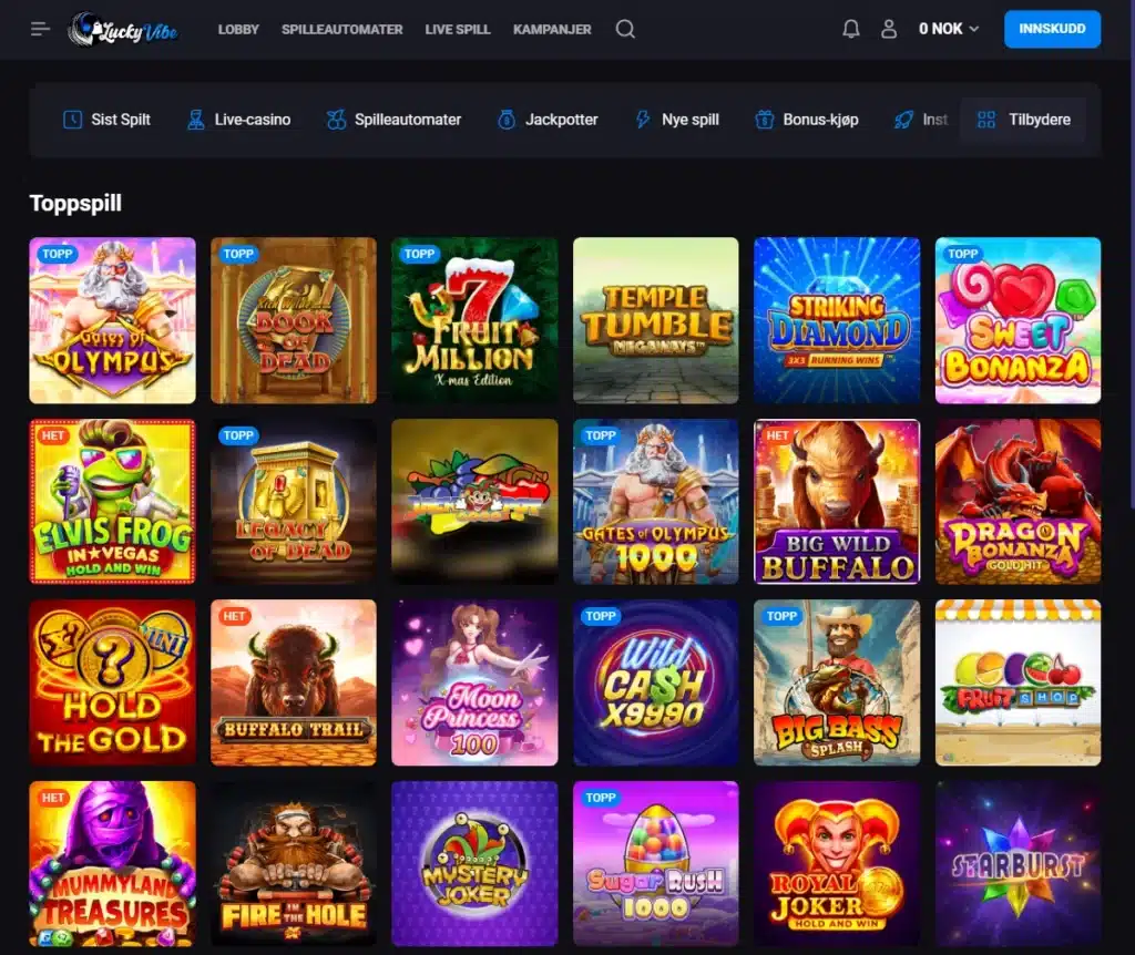 LuckyVibes Casino Spilleautomater