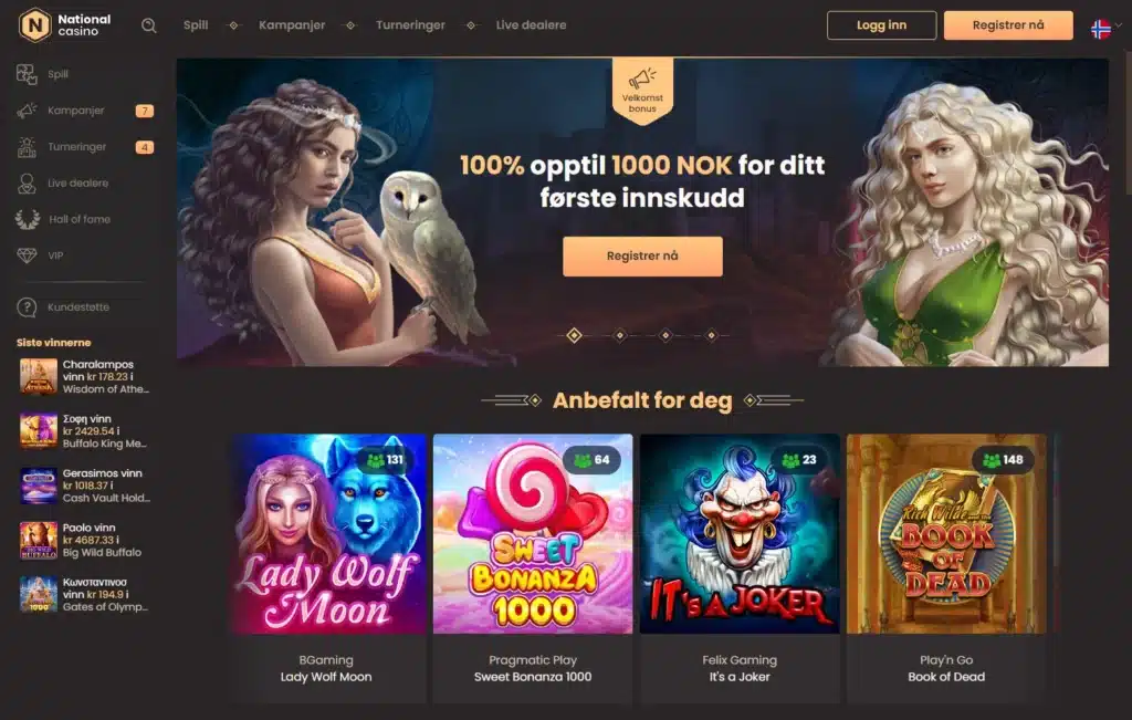 National Casino forside