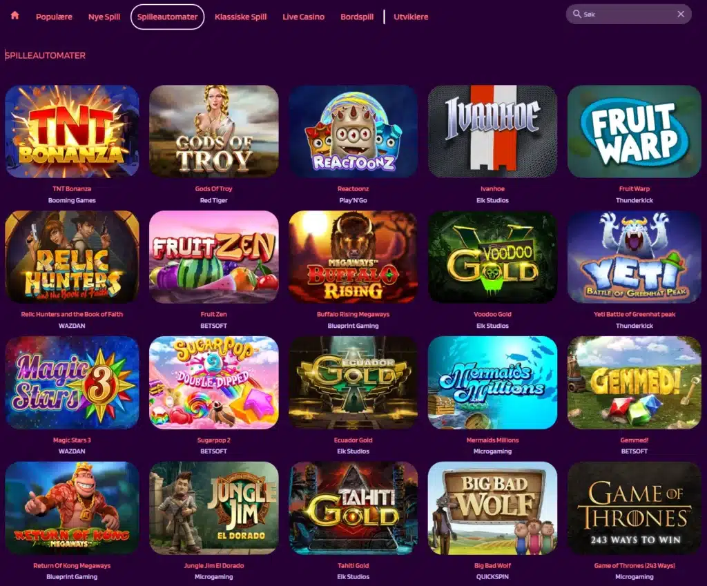 Slot Paradise Casino Spilleautomater