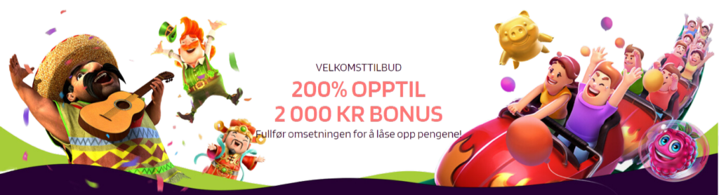 Slot Paradise Casino Velkomsttilbud opptil 2000 NOK