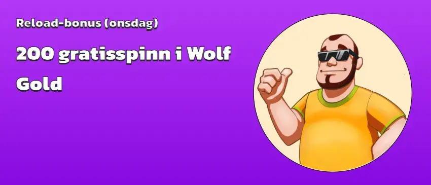 SpinsBro Casino - Reload bonus onsdag 