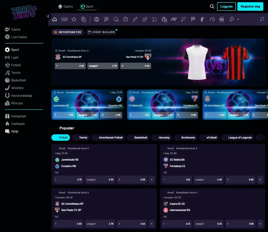 Turbowins Casino Betting