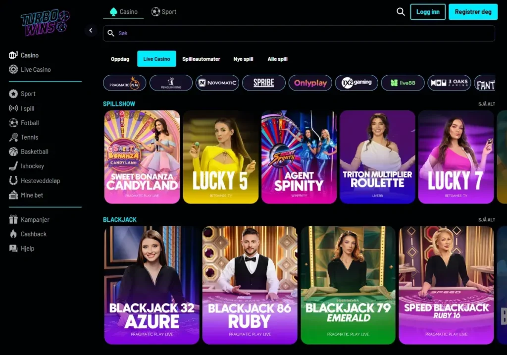 Turbowins Casino Live casino