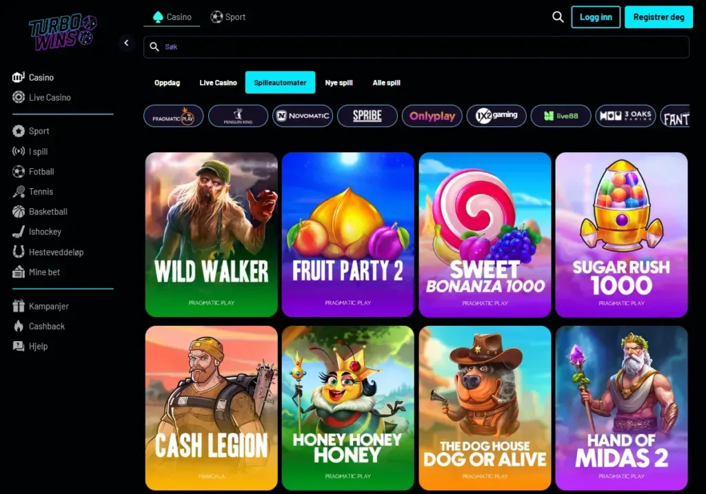 Turbowins Casino Spilleautomater