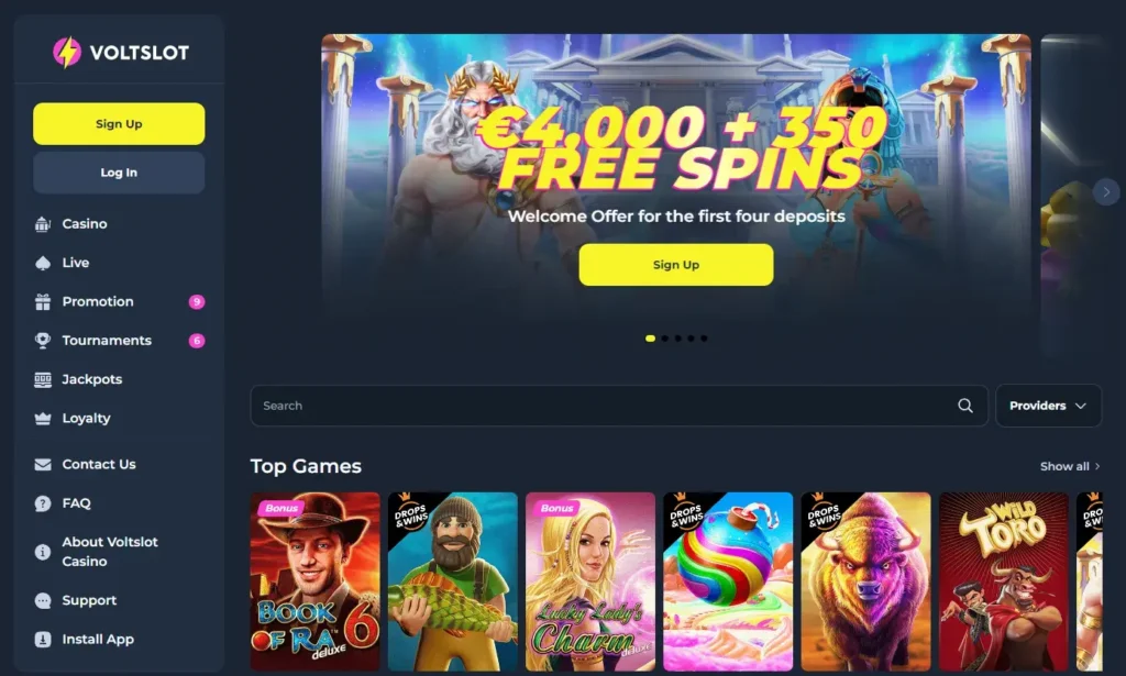 VoltSlot Casino forside