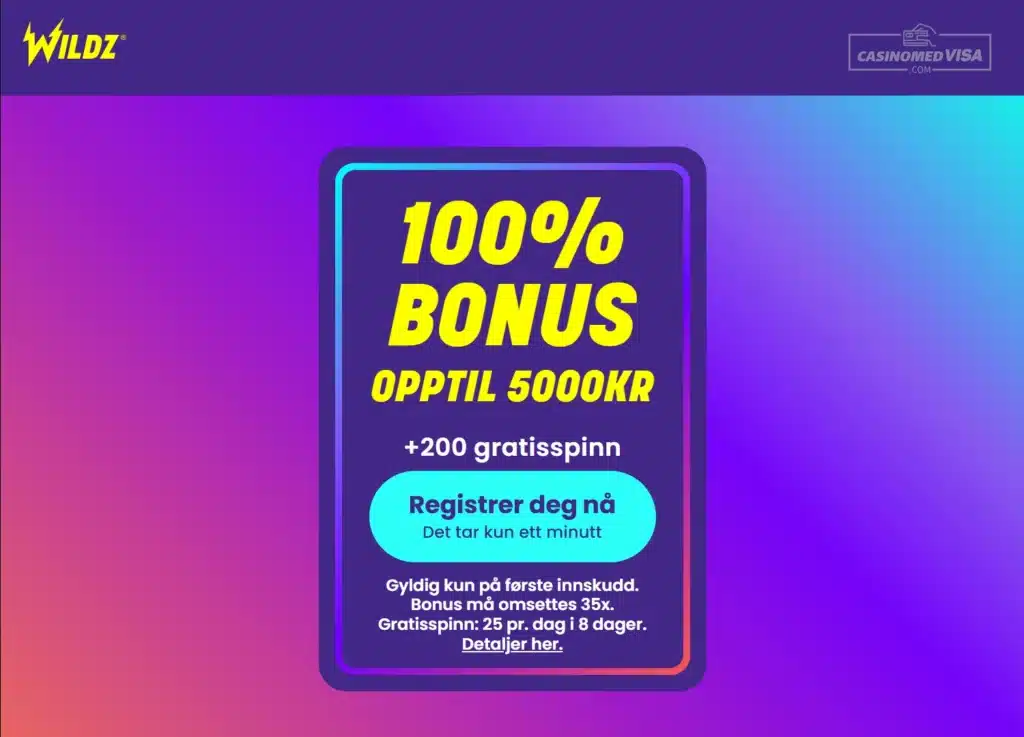 Wildz Casino Velkomstbonus