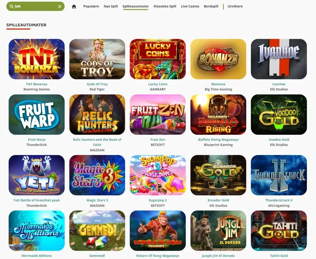 Yaa Casino spillutvalget spilleautomater