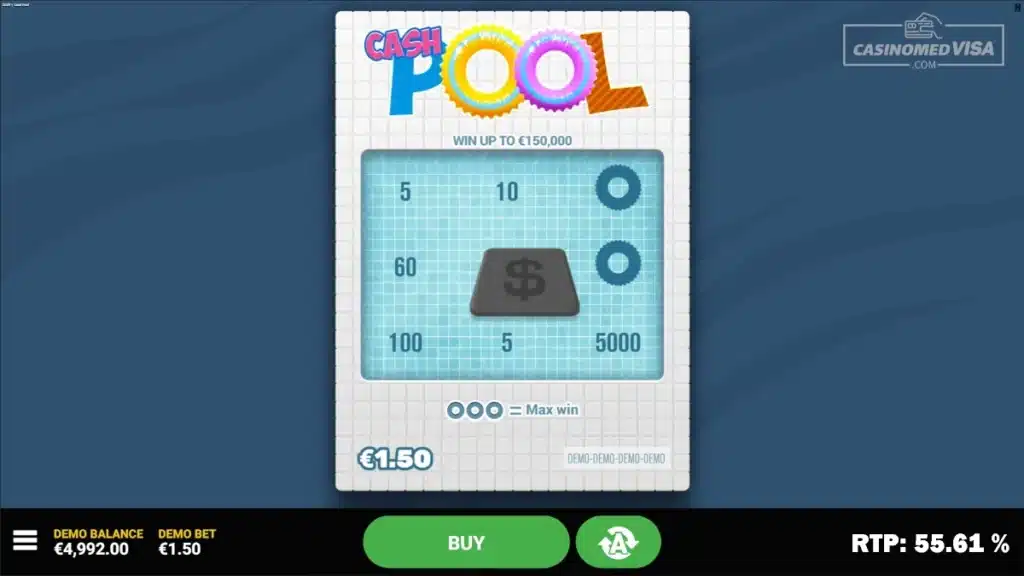 Cash Pool skrapelodd 150K RTP 5561 Hacksaw Gaming 1200x675 1
