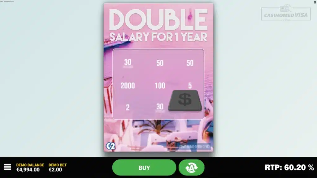 Double Salary 1 YEAR skrapelodd - 30K RTP 60.20 - Hacksaw Gaming