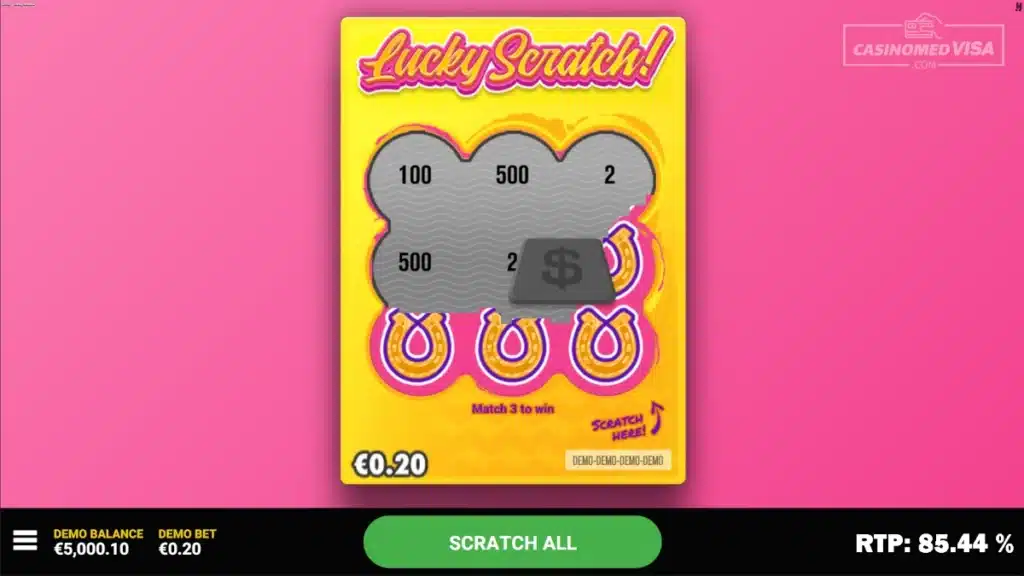 Lucky Scratch skrapelodd - 2K RTP 85.44 - Hacksaw Gaming