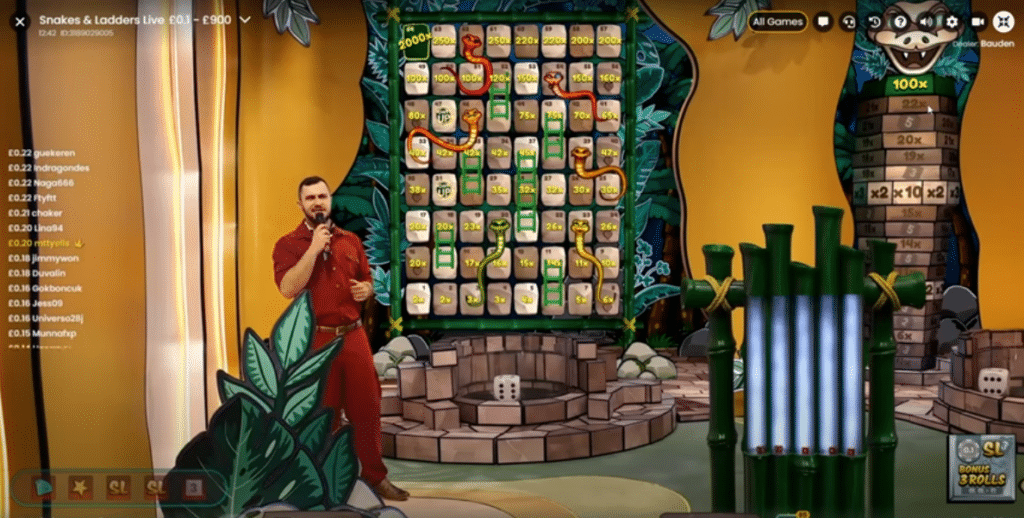 Snakes and Ladders Live bonus round