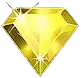 symbolene i Starburst. Gul edelsten