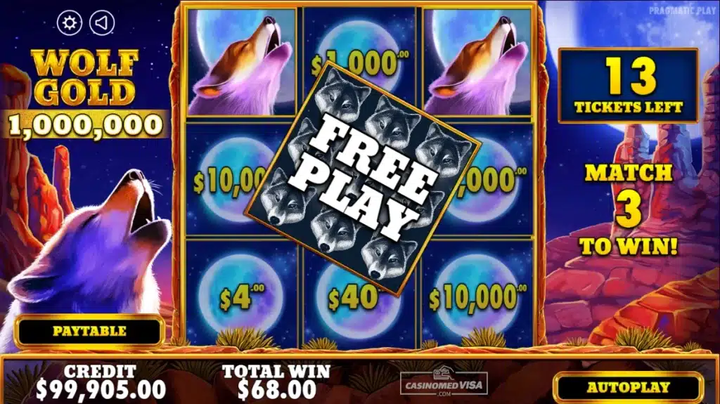 Wolf Gold 1 Million skrapelodd - GRATIS SPILL - Pragmatic Play