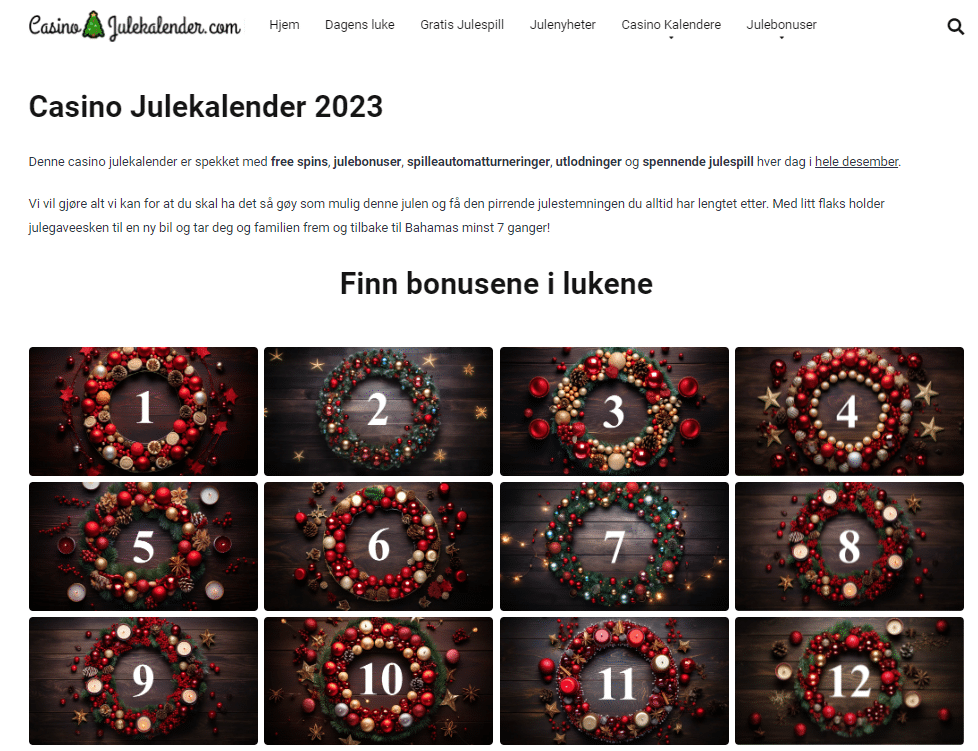 casinojulekalender