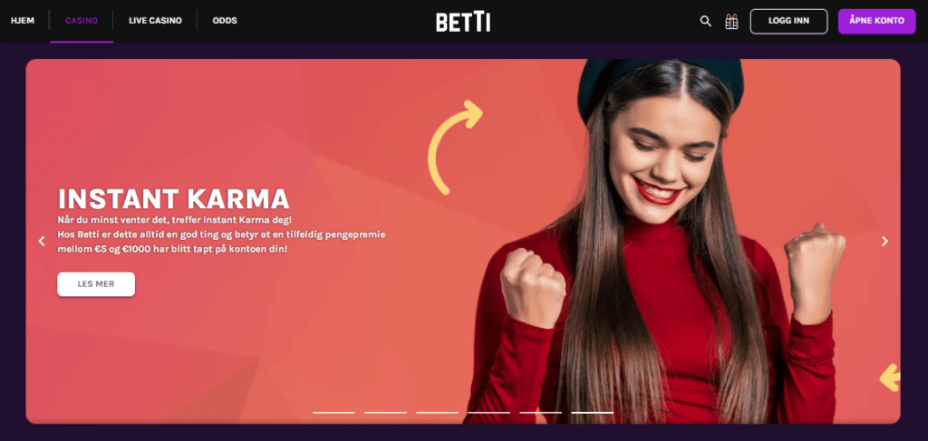 Betti casino "Instant Karma Bonus"