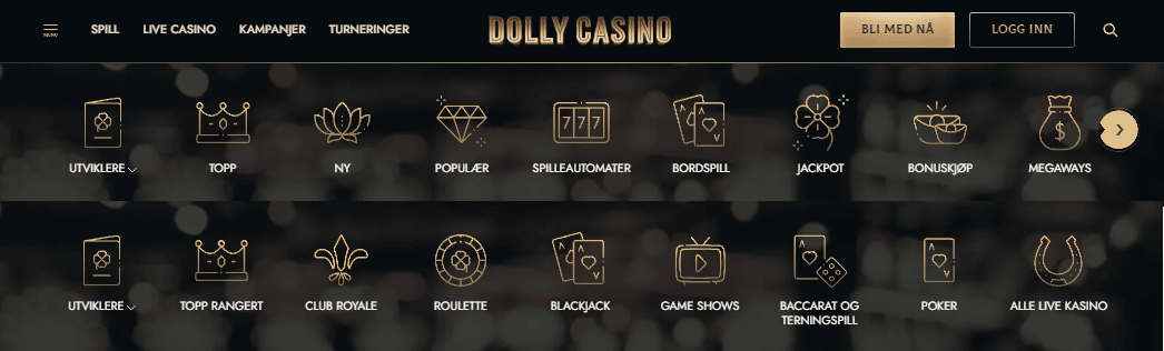 Dolly Casino Menu