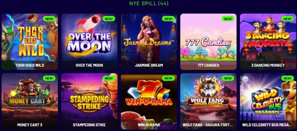 Unlimit Casino oppdaterer med nye spill kontinuerlig