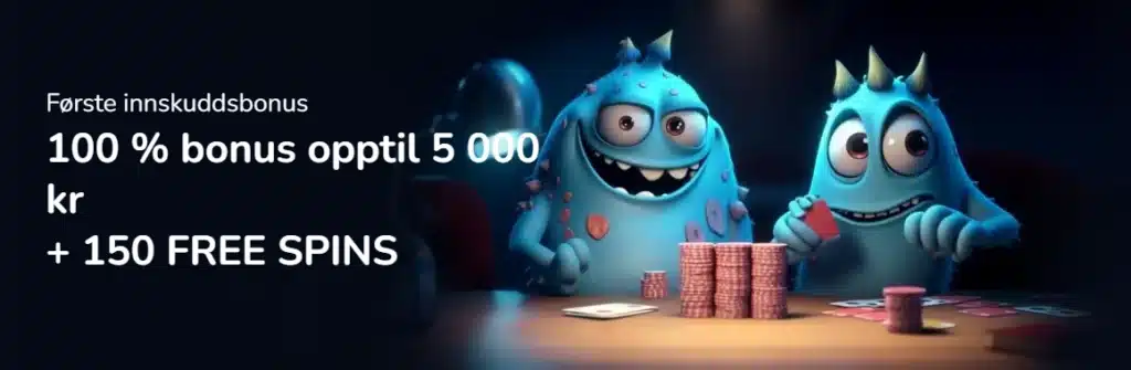 Scream Casino Velkomstbonus for nye norske spillere