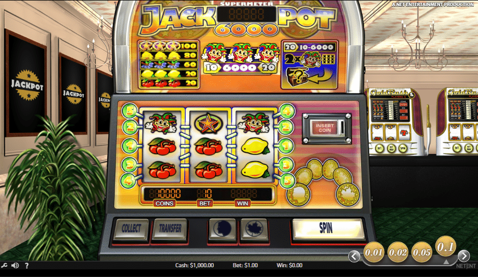 Spilleautomater med norske favoritter Mega Joker og Jackpot 6000 og populære titler som Starburst og Gonzo's Quest.