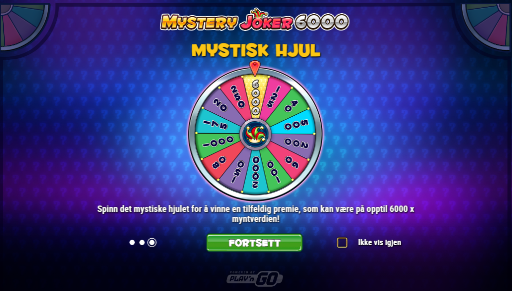Mystery Joker 6000 spillfunsjoner mystisk hjul
