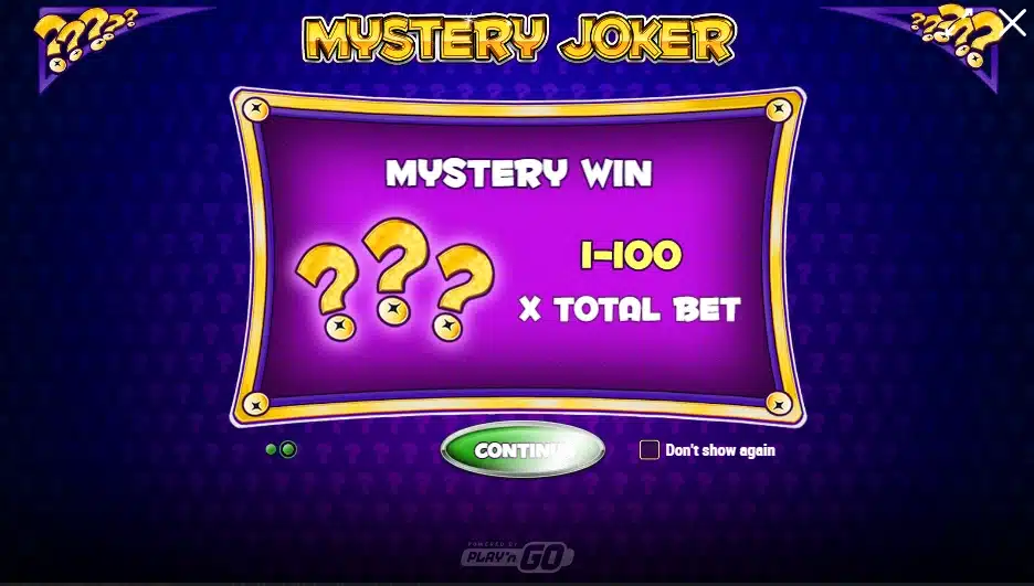 Mystery Joker mystery win funksjon